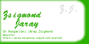 zsigmond jaray business card